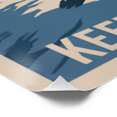 Mache weiter, ruhig poster (Ecke)