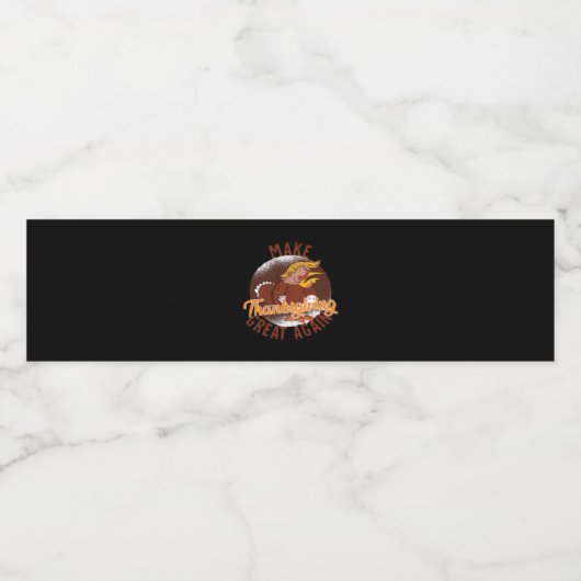 Machen Erntedank wieder groß lustige Türkei Trumpk Wasserflaschenetikett (Einzelnes Label)