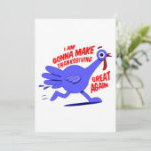 machen Erntedank wieder großartig lustig Truthahn Einladung (Stehend Vorderseite)