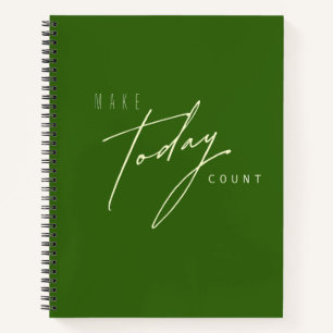 machen. Heute. zählen. Notebooks und Journale Notizblock