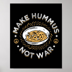 Machen Hummus nicht Krieg Vegane vegetarische Verb Poster