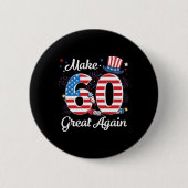 Machen Sie 60 große amerikanische Flagge zum 60. G Button (Vorderseite)