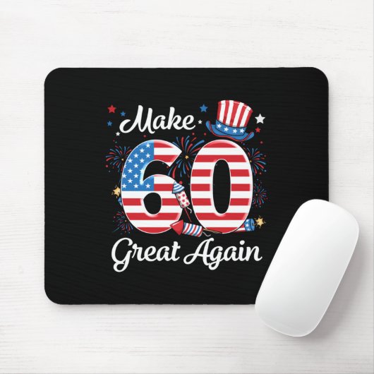Machen Sie 60 große amerikanische Flagge zum 60. G Mousepad (Mit Mouse)