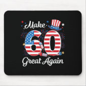 Machen Sie 60 große amerikanische Flagge zum 60. G Mousepad (Vorne)