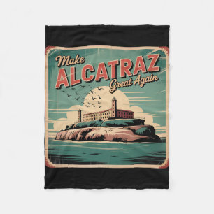 Machen Sie Alcatraz wieder groß Trump 2025 Funny M Fleecedecke