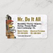 Machen Sie alle Inhaber der Handyman Business Card Visitenkarte (Vorderseite)