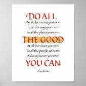 MACHEN SIE ALLES GUTE, WESLEY QUOTE POSTER (Vorne)