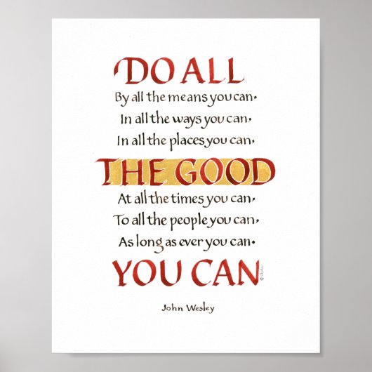 MACHEN SIE ALLES GUTE, WESLEY QUOTE POSTER (Vorne)