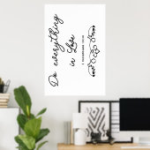 Machen Sie alles in Liebe Poster (Heimbüro)