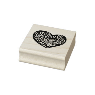 Machen Sie alles mit Liebe Gummistempel