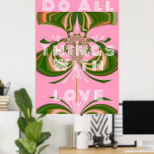 Machen Sie alles mit Liebe Poster (Heimbüro)