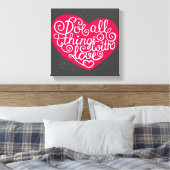 Machen Sie alles mit Liebe Red Leinwanddruck (Insitu (Schlafzimmer))