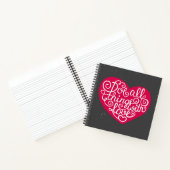 Machen Sie alles mit Liebe Red Notizblock (Innenseite)