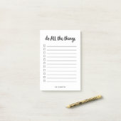 Machen Sie alles| Personalisierte Leinen Post-it Klebezettel (Auf Schreibtisch)