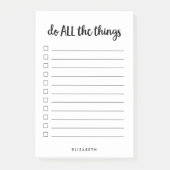 Machen Sie alles| Personalisierte Leinen Post-it Klebezettel (Vorderseite)