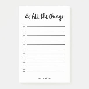 Machen Sie alles  Personalisierte Leinen Post-it Klebezettel