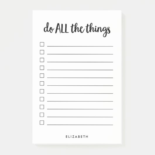 Machen Sie alles| Personalisierte Leinen Post-it Klebezettel (Vorderseite)