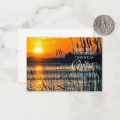 Machen Sie alles, was Sonnenuntergang und Schilf Mitteilungskarte (Vorderseite/Rückseite Beispiel)