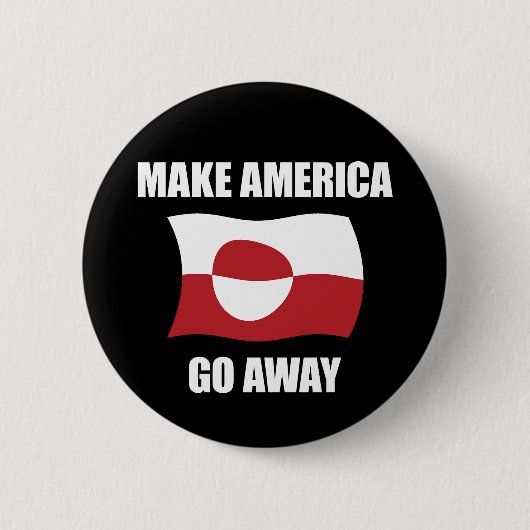 Machen Sie Amerika aus - die grönländische Flagge Button (Vorderseite)