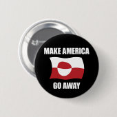Machen Sie Amerika aus - die grönländische Flagge Button (Vorne & Hinten)