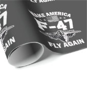 Machen Sie Amerika F-47 Fly wieder 4. Juli Geschenkpapier (Rolleneckpunkt)