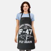 Machen Sie Amerika F-47 Fly wieder 4. Juli Schürze (Getragen)
