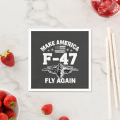 Machen Sie Amerika F-47 Fly wieder 4. Juli Serviette (Beispiel)