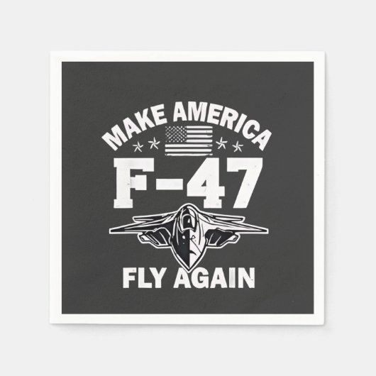 Machen Sie Amerika F-47 Fly wieder 4. Juli Serviette (Vorderseite)