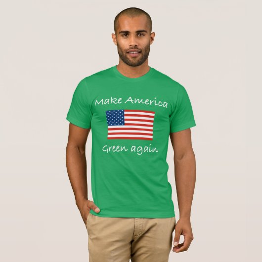 Machen Sie Amerika-Grün wieder T-Shirt (Vorne ganz)