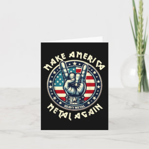 Machen Sie Amerika Metal wieder Trump Rock Heavy M Karte