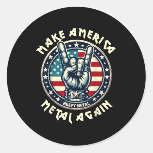 Machen Sie Amerika Metal wieder Trump Rock Heavy M Runder Aufkleber