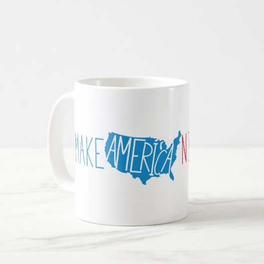 Machen Sie Amerika Nizza wieder Kaffeetasse (Vorderseite Links)
