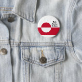 Machen Sie Amerika verschwinden - Grönland-Flagge Button (Beispiel)