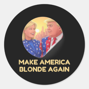 Machen Sie Amerika wieder blond _7 Runder Aufkleber