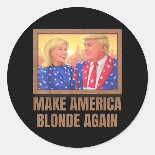 Machen Sie Amerika wieder blond _9 Runder Aufkleber (Vorderseite)