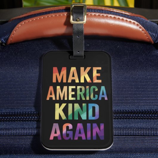 Machen Sie Amerika wieder fit mit Rainbow LGBTQ Ga Gepäckanhänger (Vorderseite Insitu 2)