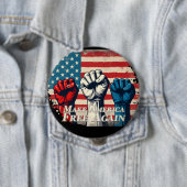 Machen Sie Amerika wieder frei von Kunstwerken Button (Beispiel)