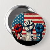 Machen Sie Amerika wieder frei von Kunstwerken Button (Vorne & Hinten)