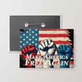Machen Sie Amerika wieder frei von Kunstwerken Button (Vorderseite/Rückseite)