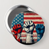Machen Sie Amerika wieder frei von Kunstwerken Button (Vorne & Hinten)