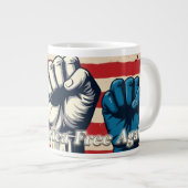 Machen Sie Amerika wieder frei von Kunstwerken Jumbo-Tasse (Vorderseite Rechts)