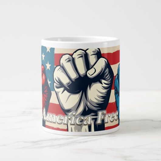 Machen Sie Amerika wieder frei von Kunstwerken Jumbo-Tasse (Vorderseite)