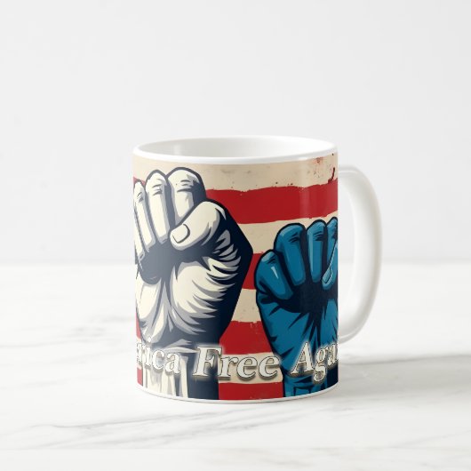 Machen Sie Amerika wieder frei von Kunstwerken Kaffeetasse (VorderseiteRechts)