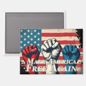 Machen Sie Amerika wieder frei von Kunstwerken Magnet (Vorderseite/Rückseite)