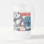 Machen Sie Amerika wieder frei von Kunstwerken Mattglas Bierglas (VorderseiteRechts)