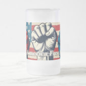 Machen Sie Amerika wieder frei von Kunstwerken Mattglas Bierglas (Mittel)