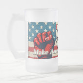 Machen Sie Amerika wieder frei von Kunstwerken Mattglas Bierglas (Links)
