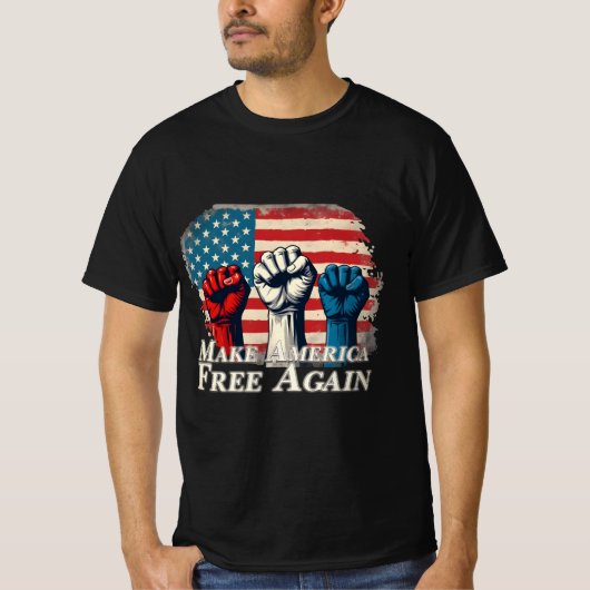 Machen Sie Amerika wieder frei von Kunstwerken T-Shirt (Vorderseite)
