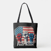 Machen Sie Amerika wieder frei von Kunstwerken Tasche (Rückseite)
