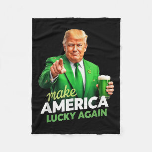 Machen Sie Amerika wieder Glück Funny Trump Biere Fleecedecke